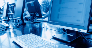 Un ordinateur à disposition du public